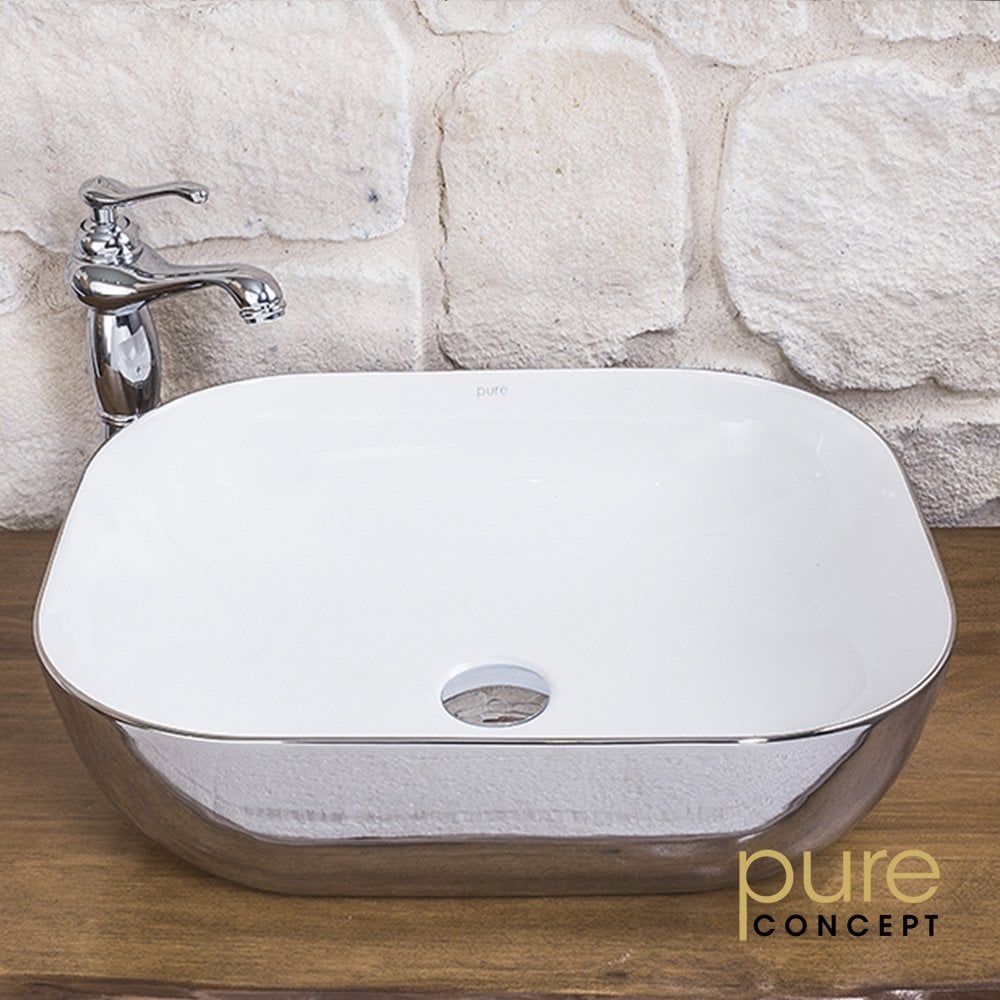 Pure SW-280 Çanak Lavabo 48 cm Gümüş-Beyaz