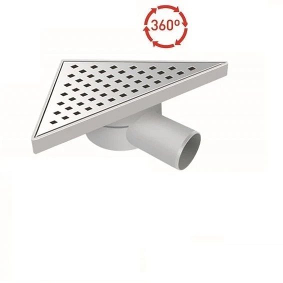 Mesa 20x20 Plastik Gövdeli Dönerli Duş Süzgeci Üçgen, Delikli Krom