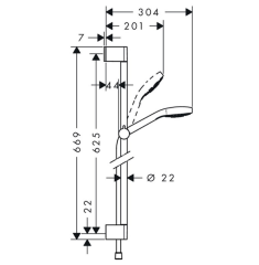 Hansgrohe Croma Select S Vario Sürgülü Duş Seti