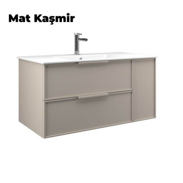 Orka Solid 120 cm Mat Kaşmir Banyo Dolabı