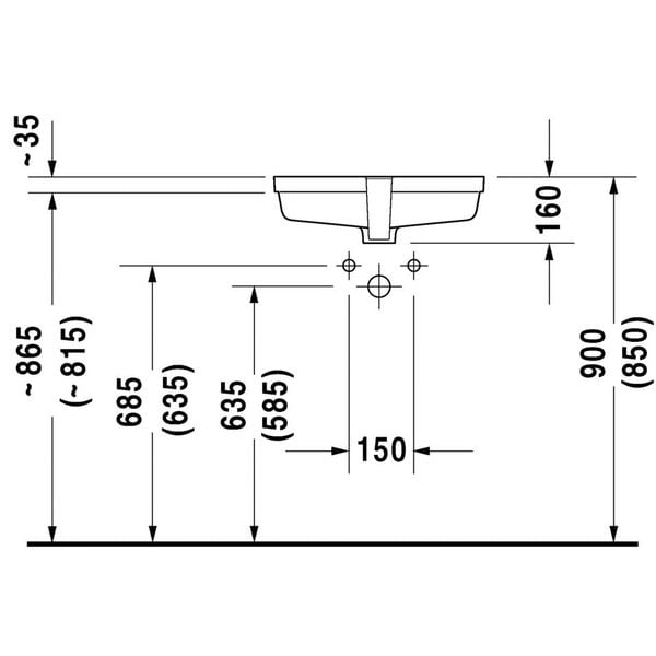 Duravit Vero Tezgahaltı Lavabo 49 cm