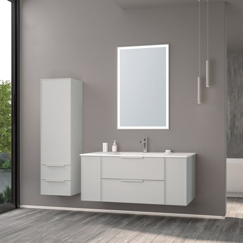 Orka Solid 100 cm Mat Kaşmir Banyo Dolabı