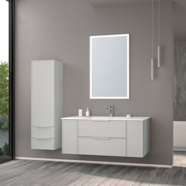 Orka Solid 100 cm Mat Kaşmir Banyo Dolabı