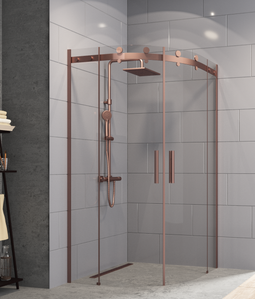 Aquanil Flash 120x120  Oval Bakır Duşakabin