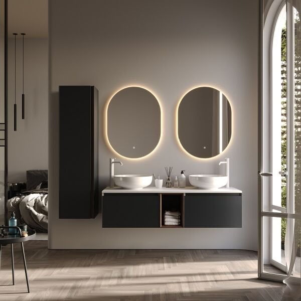 Smart Toledo 140 cm Mat Antrasit Banyo Dolabı