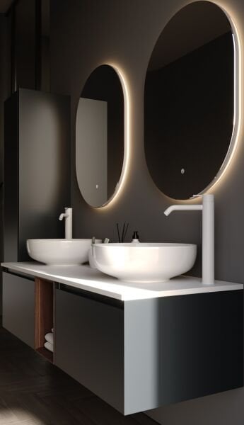 Smart Toledo 140 cm Mat Antrasit Banyo Dolabı