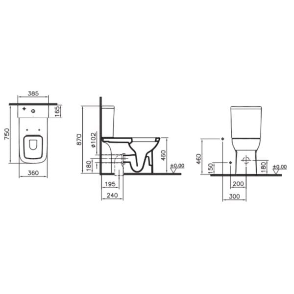 Vitra S20 Bedensel Engelli Klozet Rezervuar