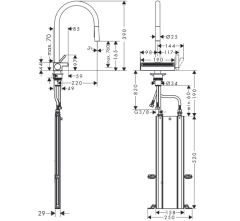 Hansgrohe  Aquno Select M81 Eviye Bataryası