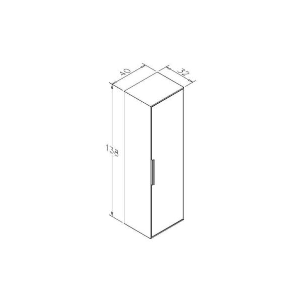 Orka Patara 100 cm  Navara  Banyo Dolabı