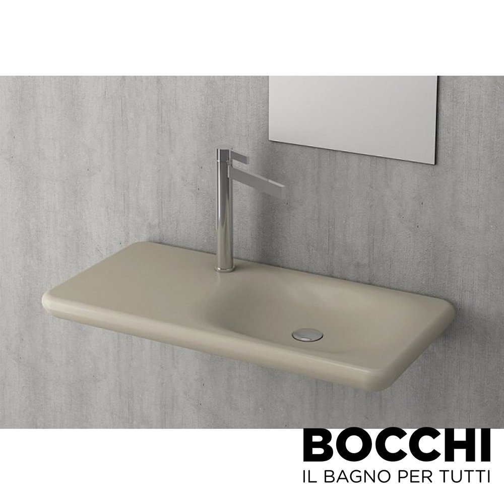 BOCCHI Fenice Etajerli Lavabo, 90 cm, Mat Kaşmir