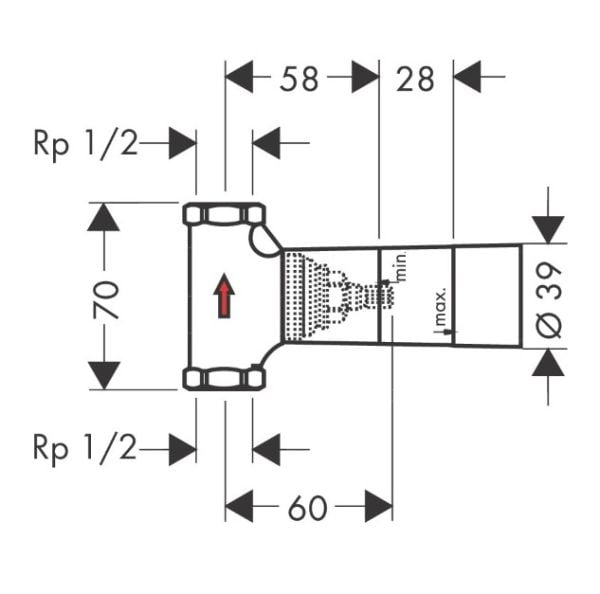 Hansgrohe Ankastre Stop Valf (İç Set)
