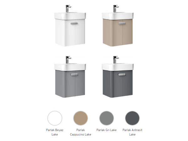 Orka Orbit 55 cm  Parlak Cappucino Banyo Dolabı