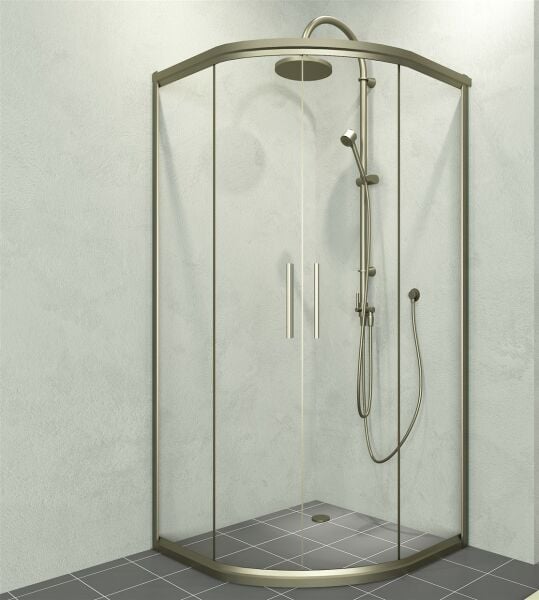 Aquanil Alonza 120x120 Oval Bronz Duşakabin