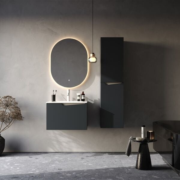 Smart Braga 60 cm Mat Antrasit Banyo Dolabı