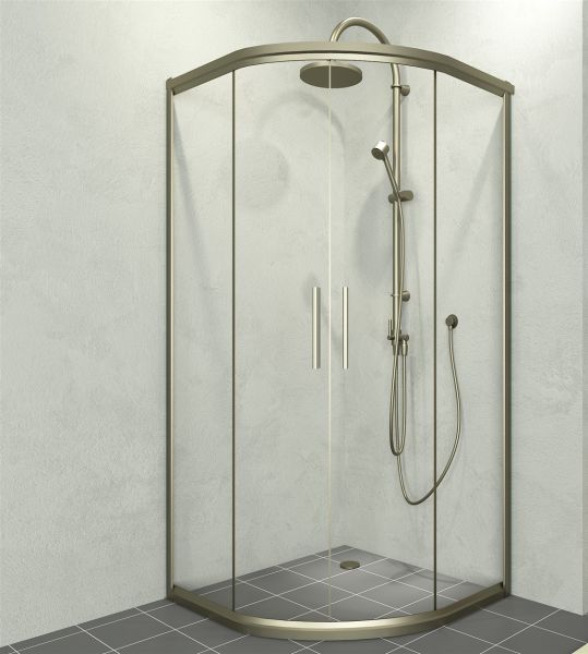 Aquanil Alonza 120x120 Oval Bronz Duşakabin 100x100