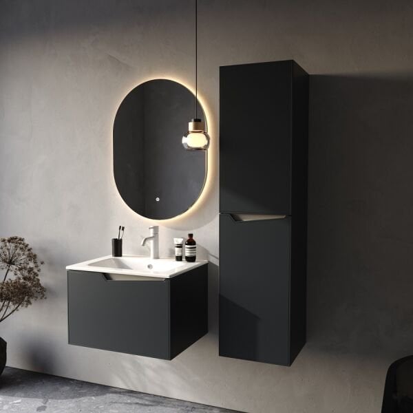 Smart Braga 60 cm Mat Antrasit Banyo Dolabı