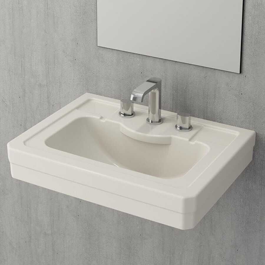 BOCCHI Verona Lavabo,60 cm Parlak Bisküvi