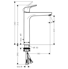 Hansgrohe Focus 230 Lavabo bataryası