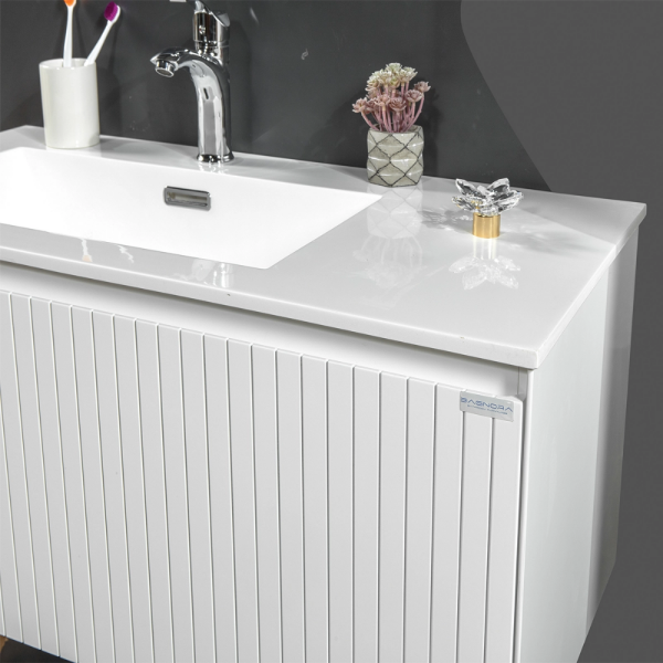 Bagnora Grate Beyaz 100 cm Banyo Dolabı