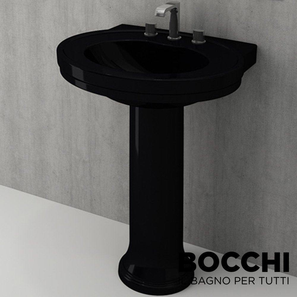 BOCCHİ Verona Lavabo 70 cm Parlak Siyah