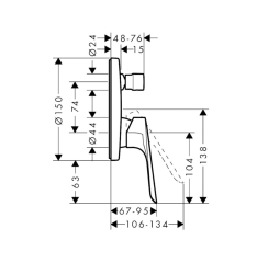 Hansgrohe Logis E Ankastre Banyo Bataryası