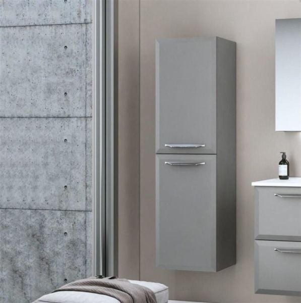 Orka Nuvola 80 cm Parlak Gri Banyo Dolabı