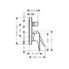 Hansgrohe Talis E Ankastre Banyo Bataryası
