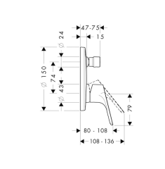 Hansgrohe Focus  Ankastre Banyo Bataryası