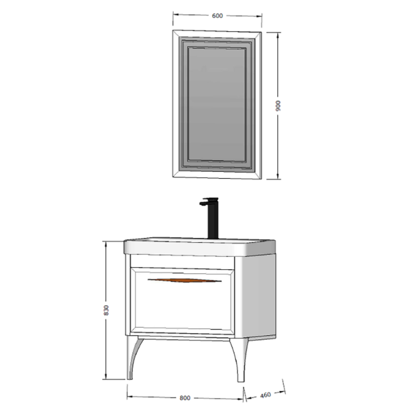 Bagnora Foresta Cappucino 80 cm Banyo Dolabı