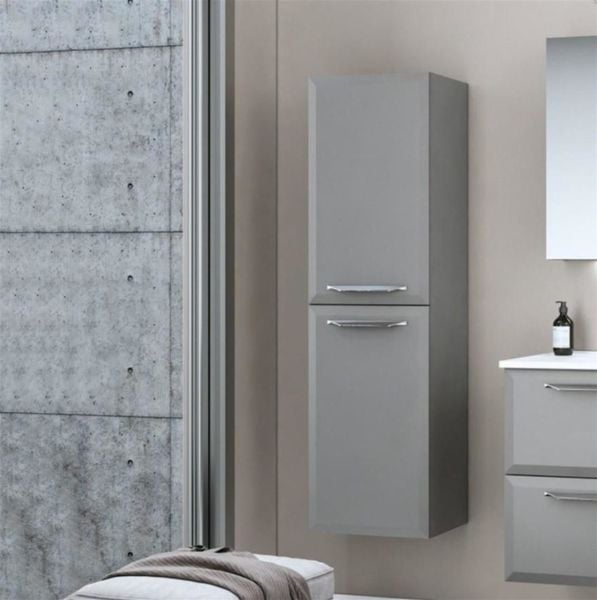 Orka Nuvola 100 cm Parlak Gri Banyo Dolabı