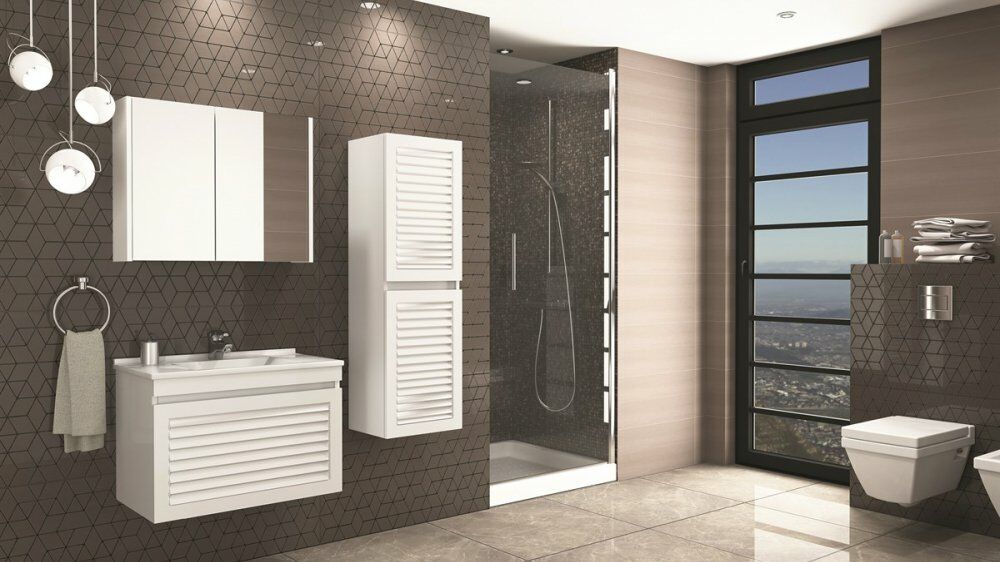 Aquanil  Blenda 75 cm Beyaz Banyo Dolabı