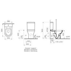 Vitra S50 Duvara Tam Dayalı Klozet Rezervuar Set