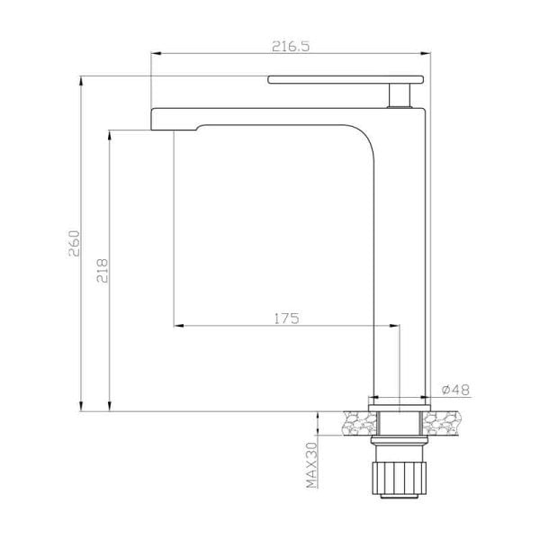 NEWARC Zeta Krom Çanak Tipi Lavabo Bataryası