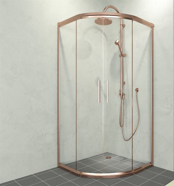 Aquanil Alonza 120x120 Oval Bakır Duşakabin 100x100