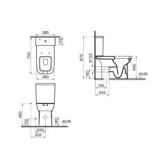 Vitra Engelli Klozeti Önü Açık 75 Cm