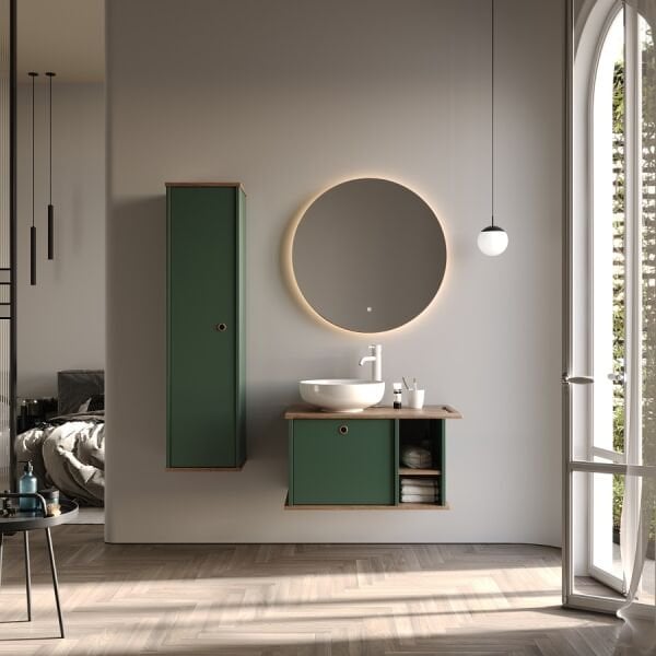 Smart Arma 80 cm Mat Koyu Yeşil Banyo Dolabı