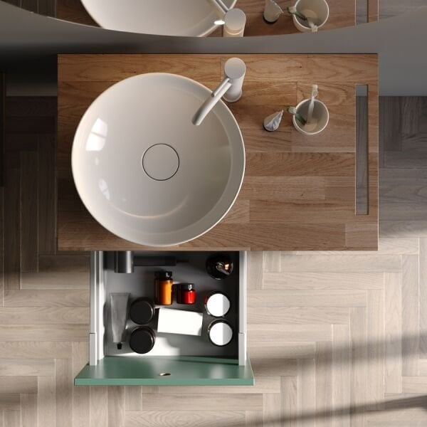 Smart Arma 80 cm Mat Koyu Yeşil Banyo Dolabı