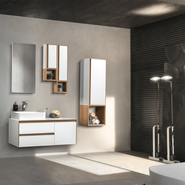 Bagnora Sharp Beyaz 100 cm Mdf Banyo Dolabı