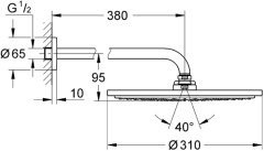 Grohe Rainshower Cosmopolitan 310 Duş başlığı, 38 cm