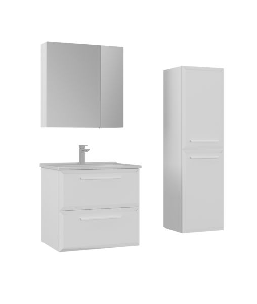 Orka Nuvola 65 cm Parlak Beyaz Banyo Dolabı