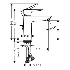 Hansgrohe Talis E 110 Lavabo bataryası