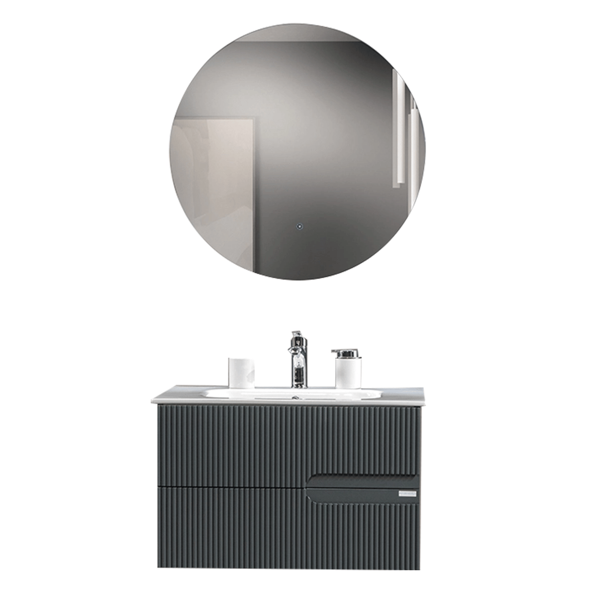 Bagnora Allegro 80 cm Mdf Banyo Dolabı Antrasit