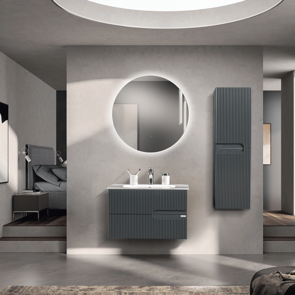 Bagnora Allegro 80 cm Mdf Banyo Dolabı Antrasit
