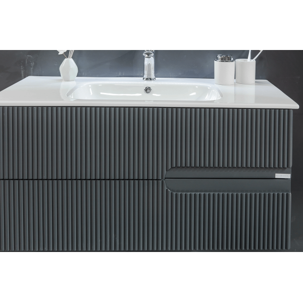Bagnora Allegro 80 cm Mdf Banyo Dolabı Antrasit