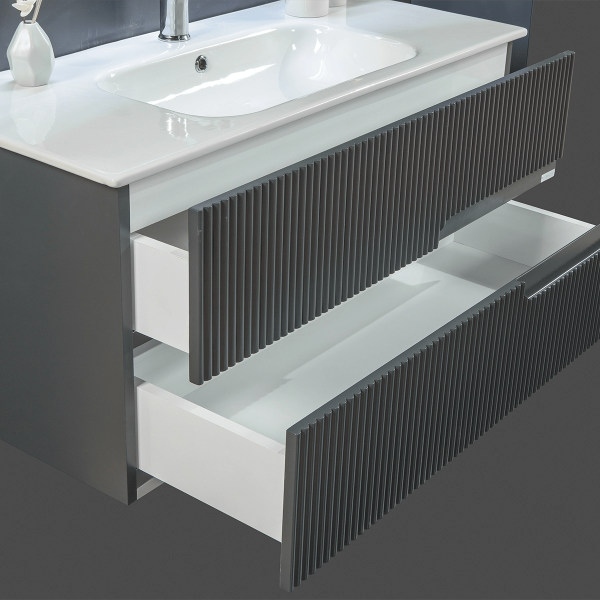 Bagnora Allegro 80 cm Mdf Banyo Dolabı Antrasit