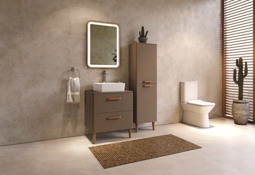 Creavit Patara 60 cm Banyo Dolabı Cappucino