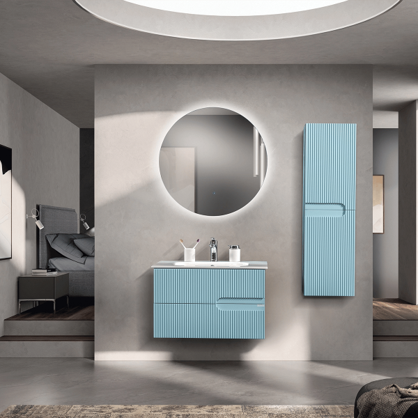 Bagnora Allegro 80 cm Mdf Banyo Dolabı İce Blue