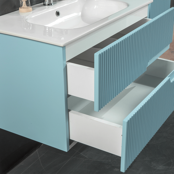 Bagnora Allegro 80 cm Mdf Banyo Dolabı İce Blue