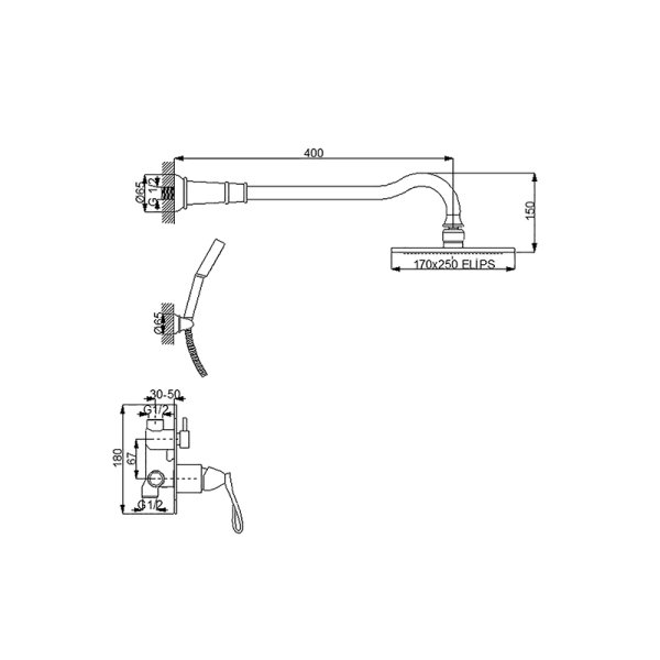 NEWARC - Golden Ankastre Banyo Bataryası