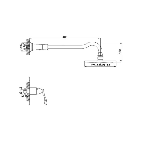 NEWARC Golden Ankastre Duş Bataryası